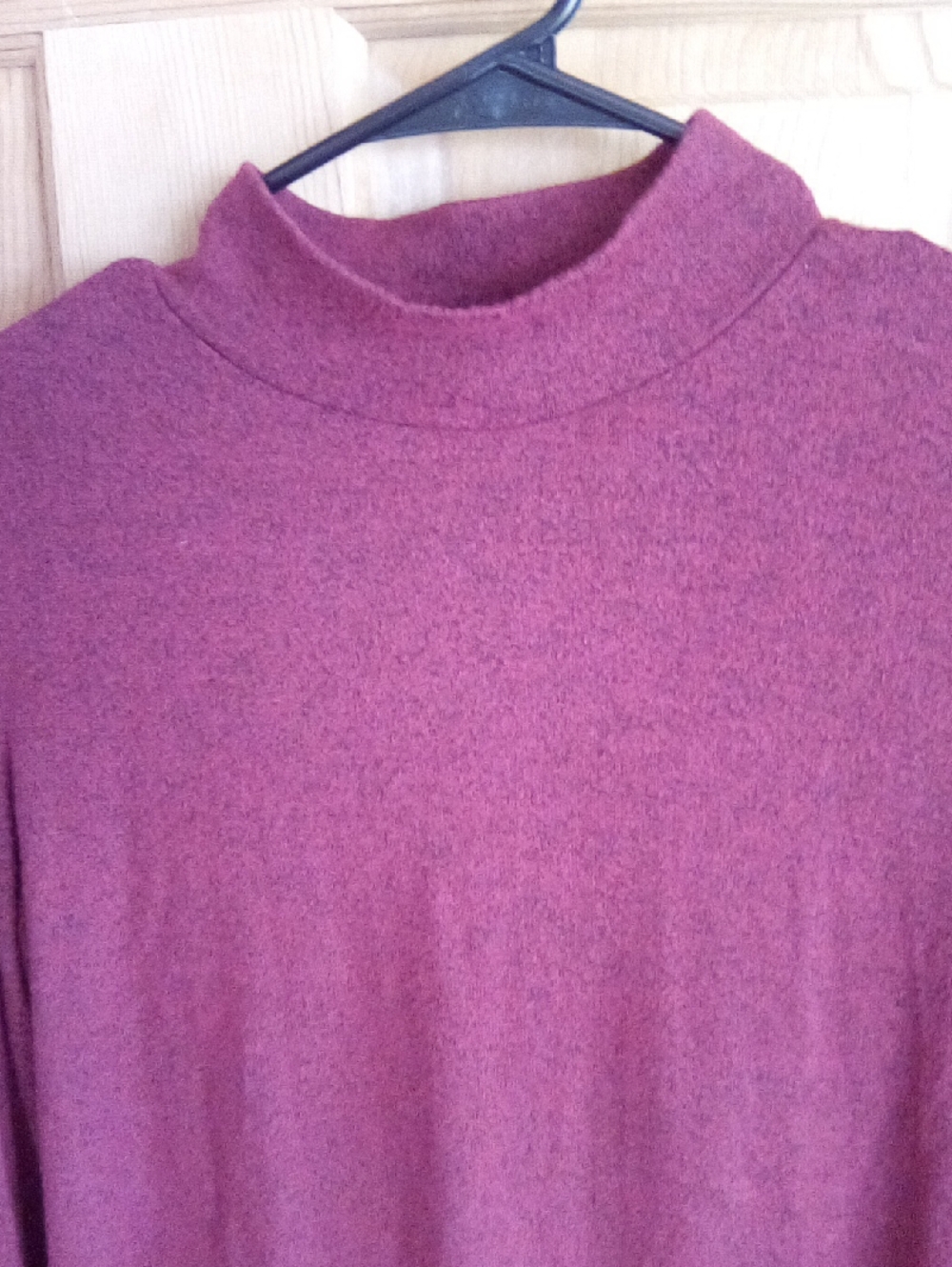 Relaxed Mock Neck Sweater in Rosewood